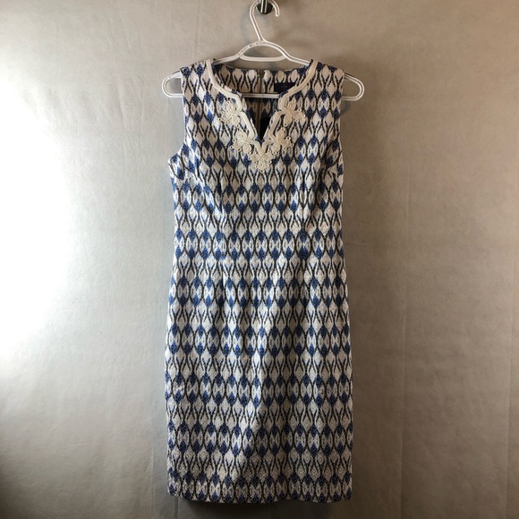 NYDJ size 2 dress lift and tuck technology spandex under multicolored career - Picture 3 of 9